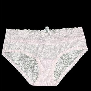 PINK Victoria's Secret Light Pink Lace Panties SZ XL
